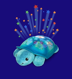 Natlampe Twinkling Twilight skildpadde blå med lys og lyd fra Cloud B