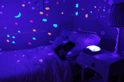 Natlampe Twinkling Twilight skildpadde blå med lys og lyd fra Cloud B
