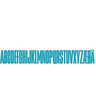 Træbogstav turkis D