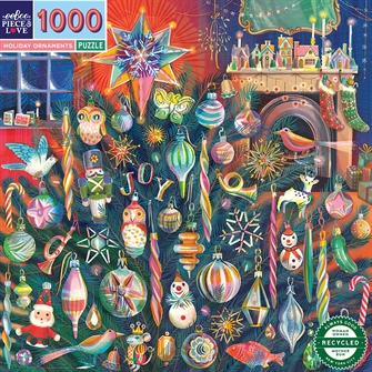 Holiday Ornaments - Puslespil 1000 brikker fra eeBoo