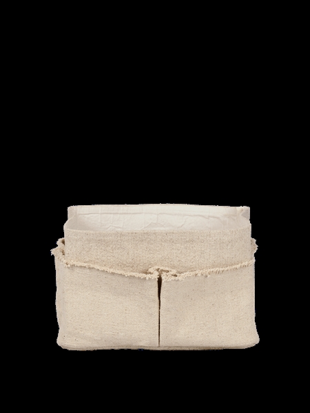 Hokan opbevaringskurv offwhite 18x30 fra Ferm Living