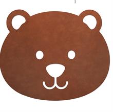 Recycle læder gulvtæppe bjørn natur/bull XXXL fra LindDNA