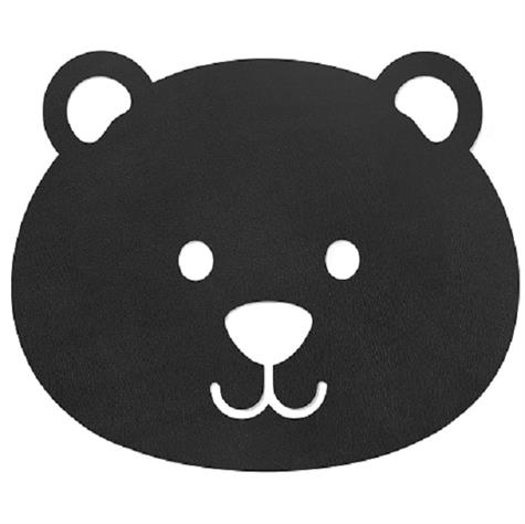 Recycle læder gulvtæppe bjørn sort/bull XXXL fra LindDNA