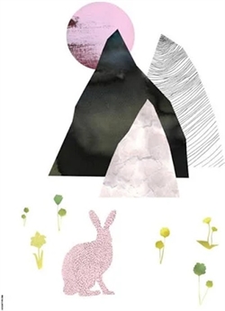 Plakat Mountain Life - kanin A5 fra I Love My Type